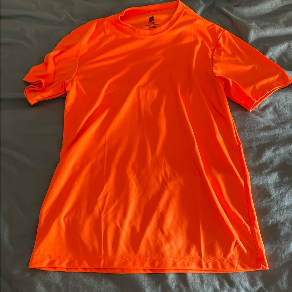 Plain orange athletic tee